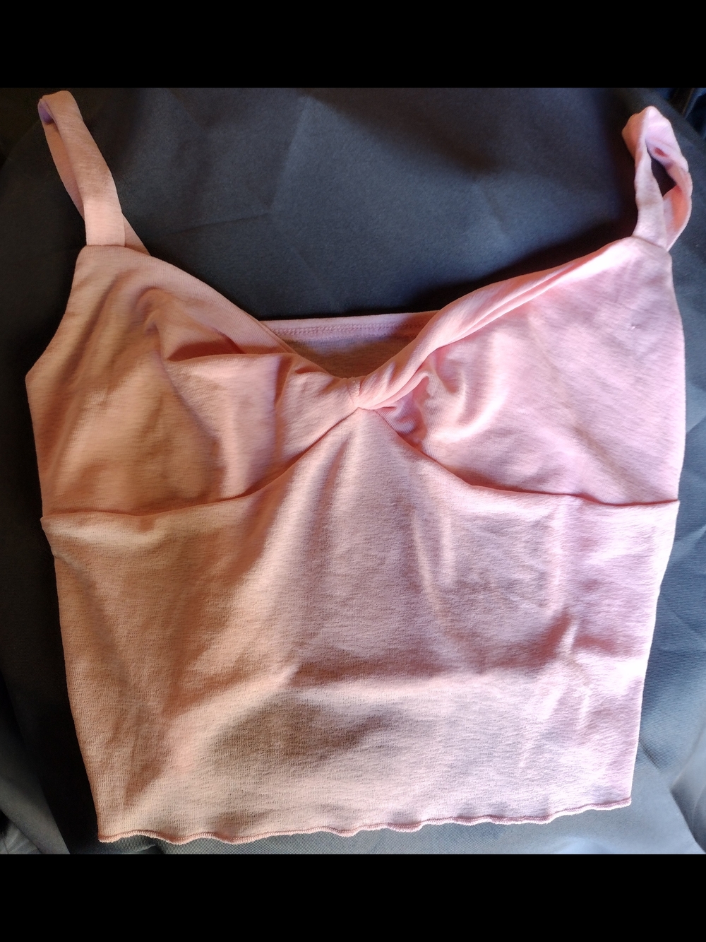 Soft Pink Cropped Cami Tank Top